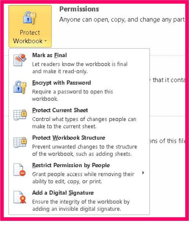 Password कैसे लगाते है [Excel]