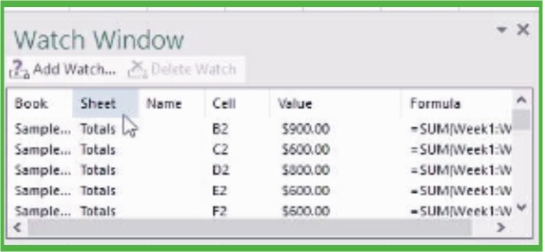 Excel में Watch Windows क्या है