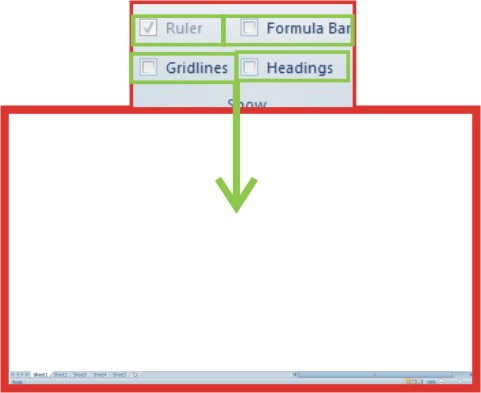 EXCEL KE ROW , COLUMN , MENUBAR, FORMULABAR HIDE HONE PAR KAISE SHOW KARE ?