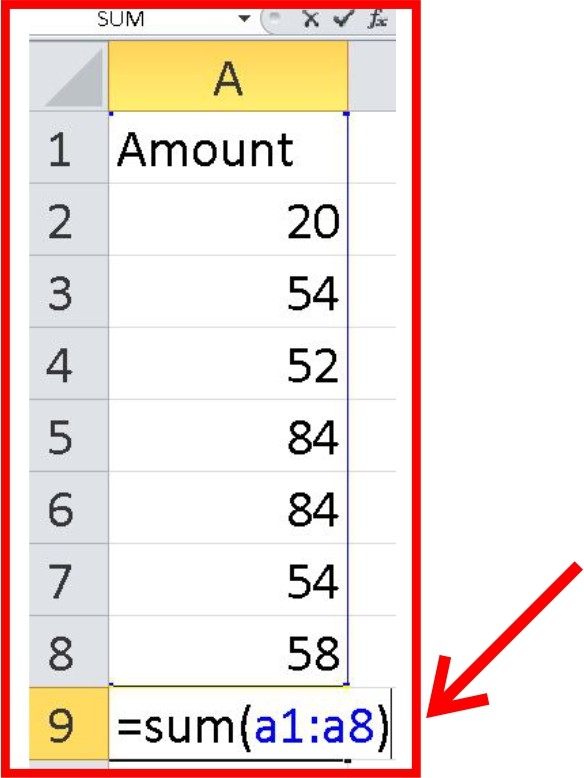 Sum Formula [Ms Excel]