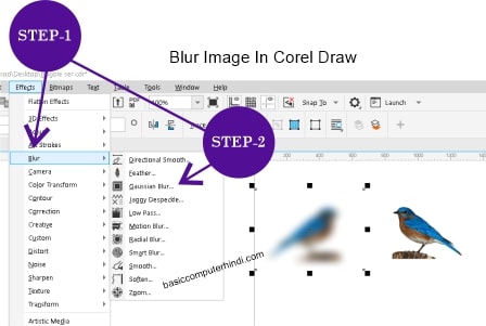 Corel Draw के अंदर Image को Blur कैसे करते है और Blur क्या है किसे कहते है