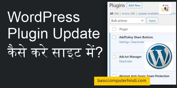 Read more about the article WordPress Plugin Update कैसे करे साइट में?
