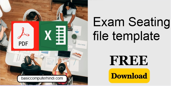 Exam Seating Plan PDF & Excel File Structure Format Free Download